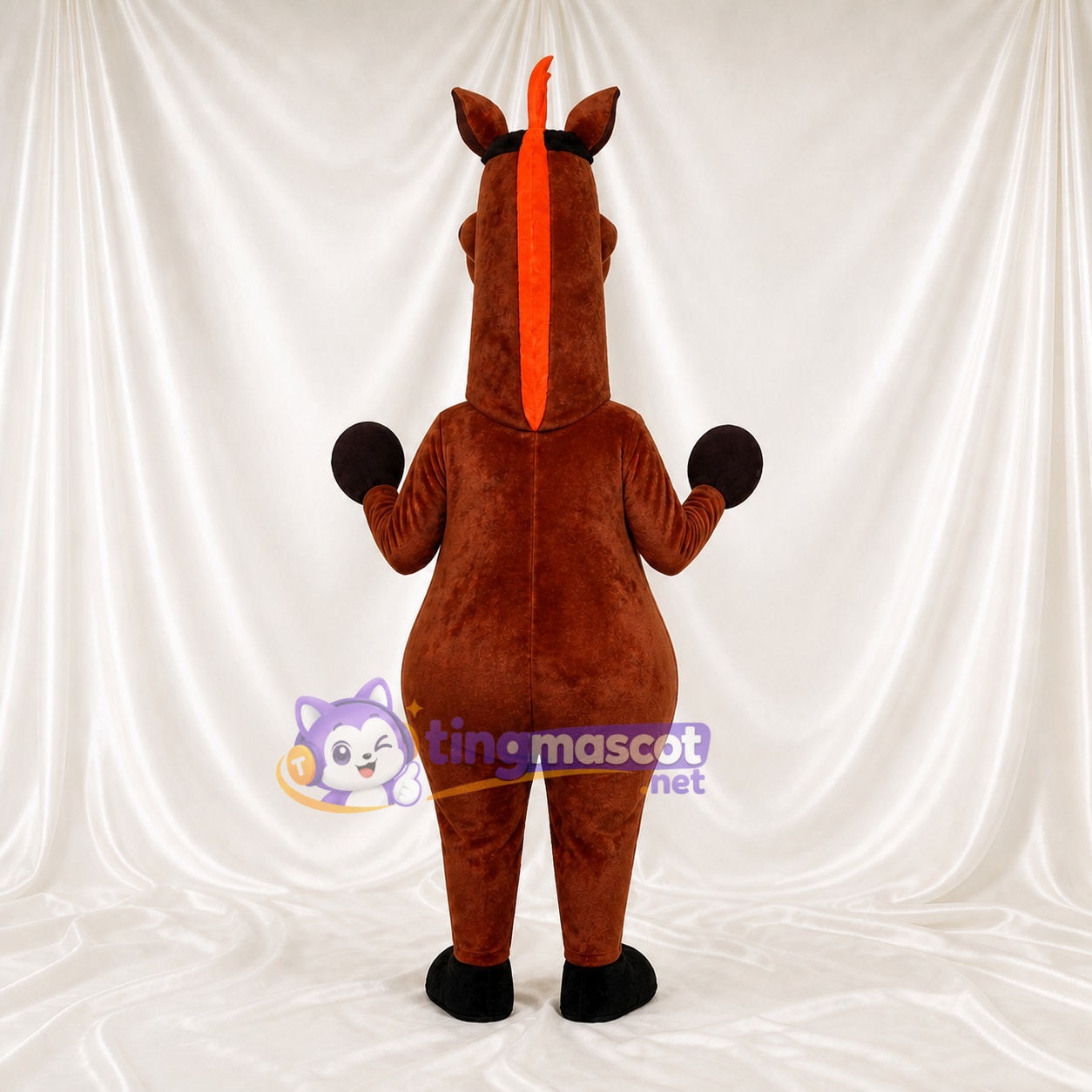 Cheval brun Costume de mascotte intégral pour adultes Événements scolaires