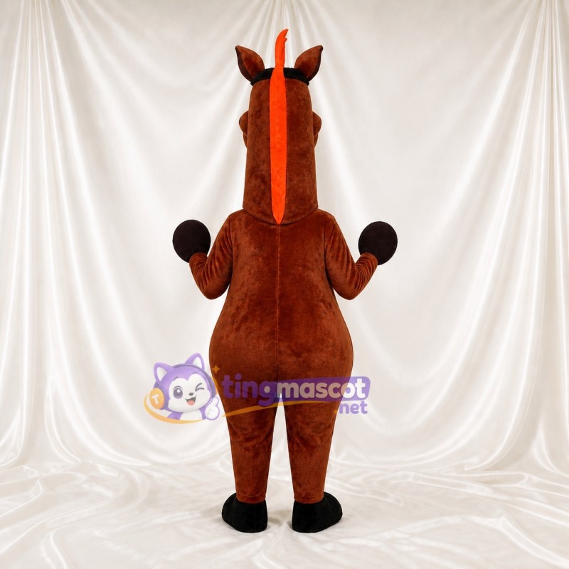 Brown Horse Mascot Costume Full Body for Adults School Events