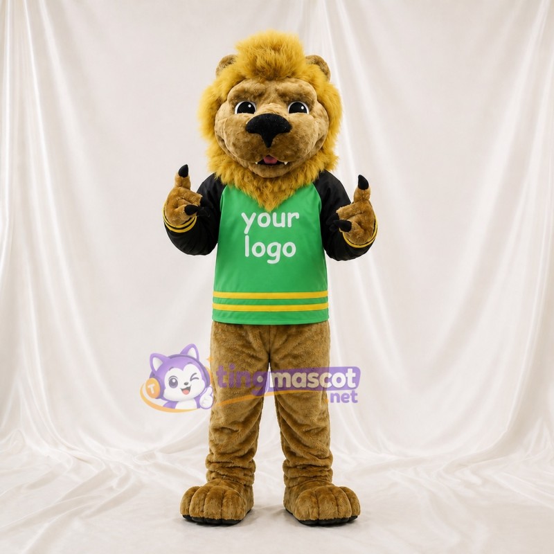 Golden Brown Lion Mascot Costume Full Body for Adults Sports Events