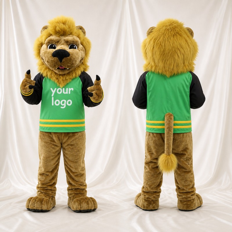 Golden Brown Lion Mascot Costume Full Body for Adults Sports Events