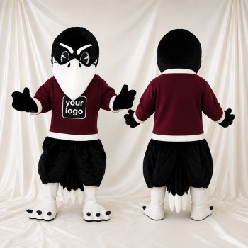 Black Eagle Mascot Costume Full Body for Adults Sports Events