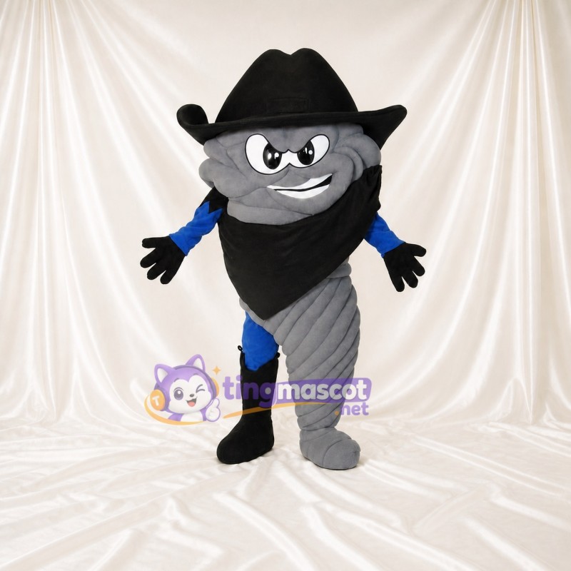 Tornado Cowboy Mascot Costume Full Body for Adults Sports Events