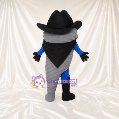 Tornado Cowboy Mascot Costume Full Body for Adults Sports Events