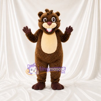 Beaver Mascot Costume Full Body for Adults School Events