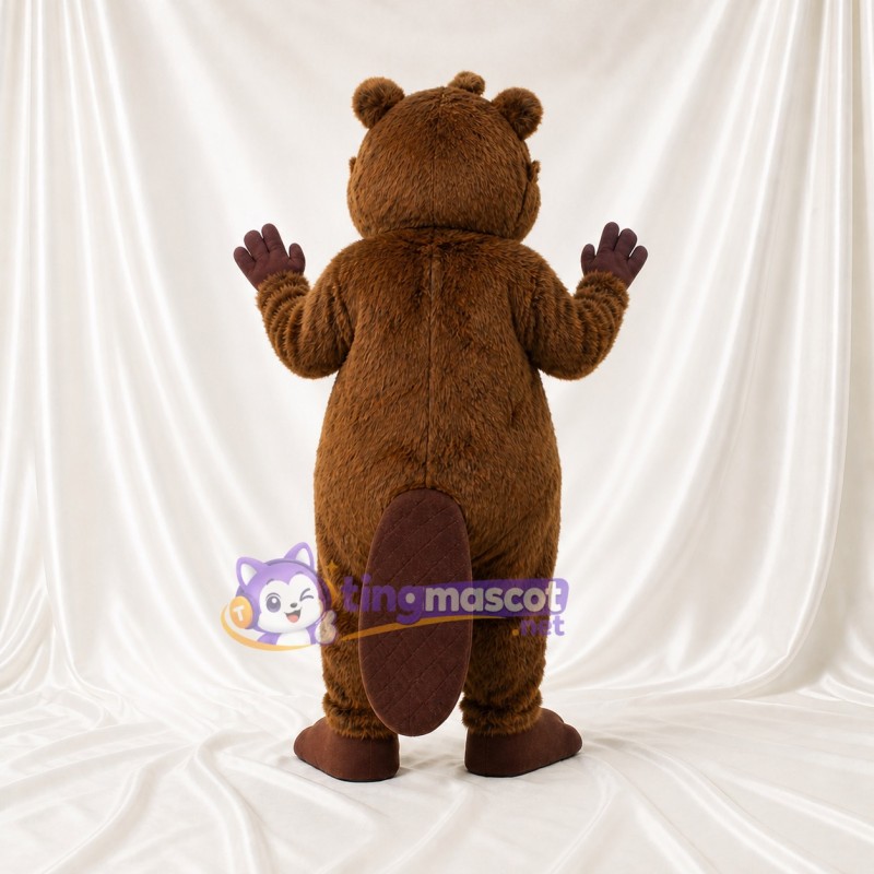Beaver Mascot Costume Full Body for Adults School Events