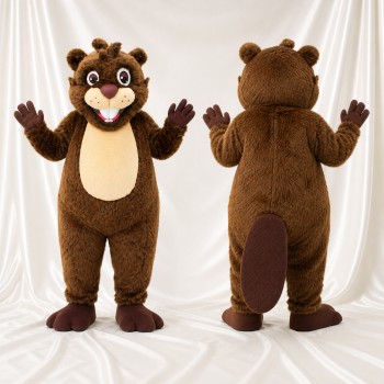 Beaver Mascot Costume Full Body for Adults School Events