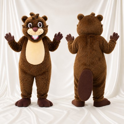 Beaver Mascot Costume Full Body for Adults School Events