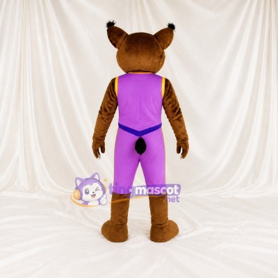 Brown Lynx Mascot Costume Full Body for Adults Sports Events