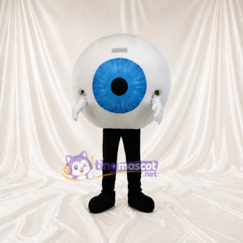 Globe Oculaire Blanc Costume de mascotte intégral pour adultes Événements santé