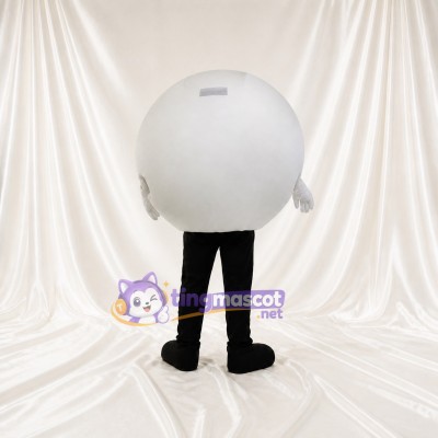 White Eyeball Mascot Costume Full Body for Adults Health Events
