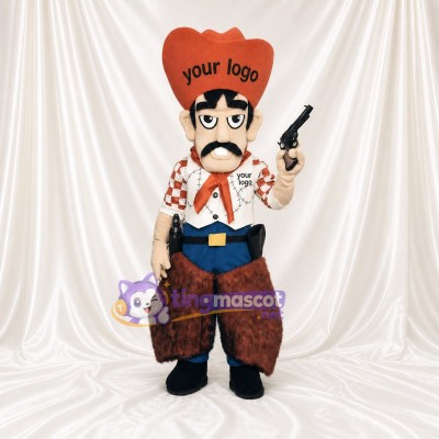 Cowboy Costume de mascotte intégral pour adultes Événements gastronomiques