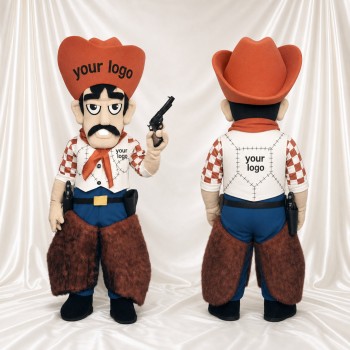 Cowboy Costume de mascotte intégral pour adultes Événements gastronomiques