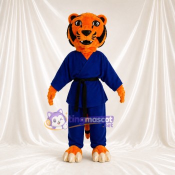 Tigre des arts martiaux rayé Costume de mascotte intégral pour adultes Événements