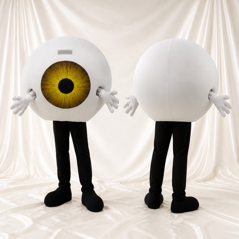 Spherical Eye Eyeball Mascot Costume Full Body for Adults Health Events