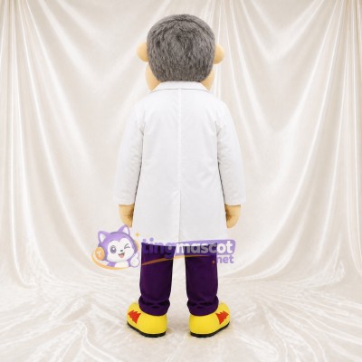 Scientifique Blanc Costume de mascotte intégral pour adultes Événements santé