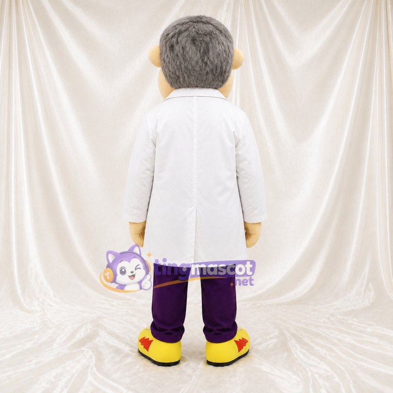 Scientifique Blanc Costume de mascotte intégral pour adultes Événements santé