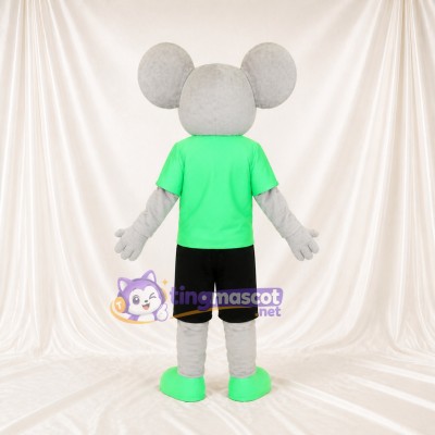 Gray Mouse Mascot Costume Full Body for Adults School Events