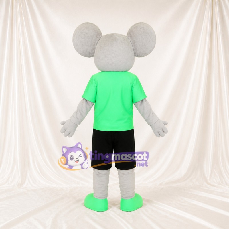 Gray Mouse Mascot Costume Full Body for Adults School Events