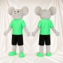 Gray Mouse Mascot Costume Full Body for Adults School Events
