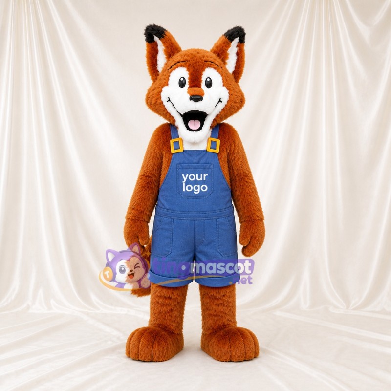 Orange Fox Mascot Costume Full Body for Adults School Events