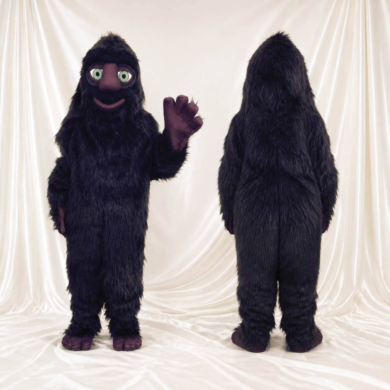 Langer zotteliger Gorilla Maskottchenkostüm Ganzkörper für Erwachsene Sportveranstaltungen Langer zotteliger Gorilla Maskottchenkostüm Ganzkörper für Erwachsene Sportveranstaltungen