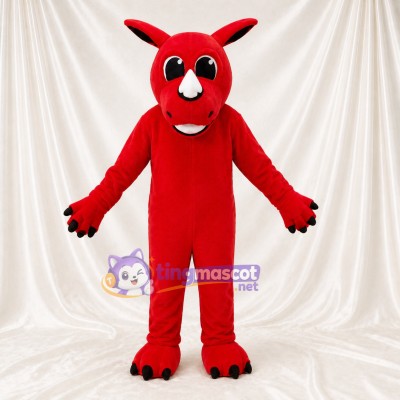 Bold Horned Rhino Mascot Costume Full Body for Adults Sports Events
