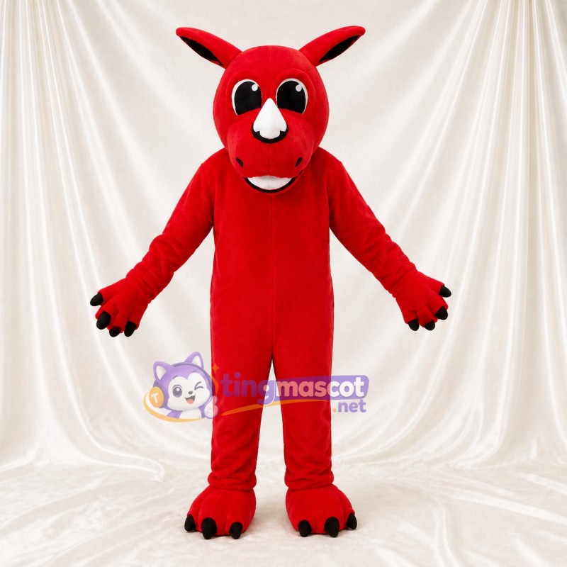 Bold Horned Rhino Mascot Costume Full Body for Adults Sports Events