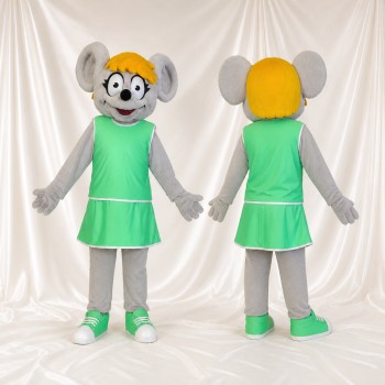 Mouse Girl Mascot Costume Full Body for Adults School Events
