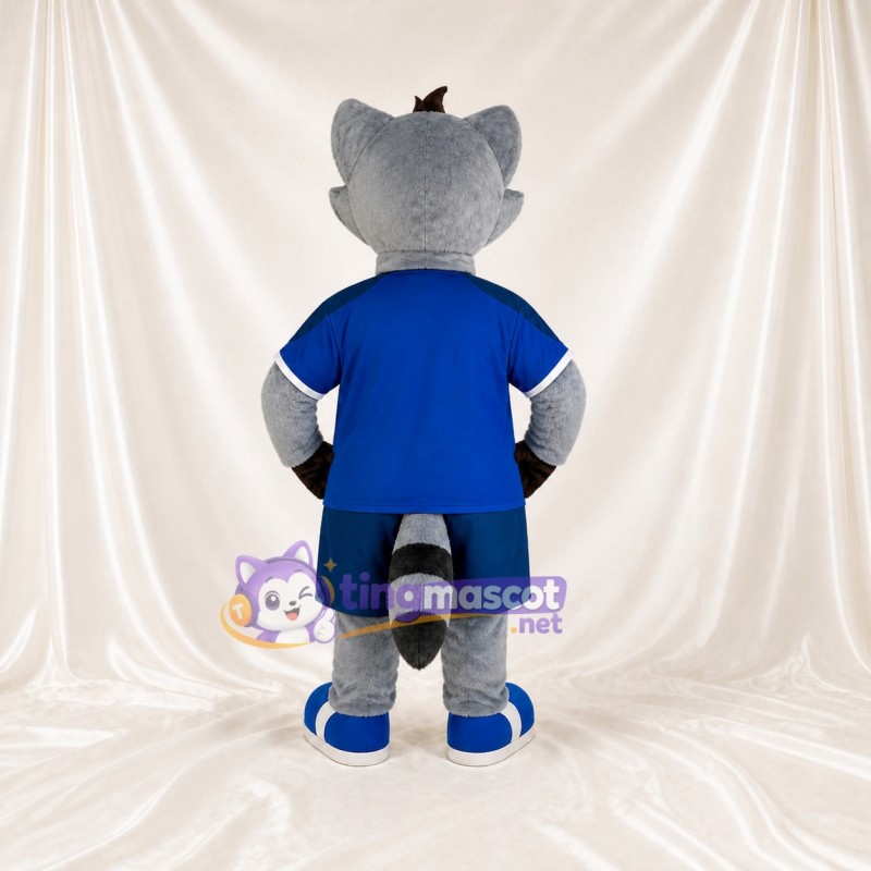 Gray Raccoon Mascot Costume Full Body for Adults Sports Events