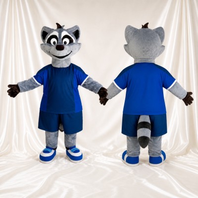 Gray Raccoon Mascot Costume Full Body for Adults Sports Events