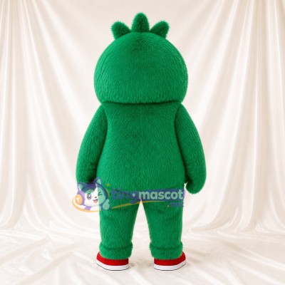 Green Friendly Monster Mascot Costume Full Body for Adults School Events