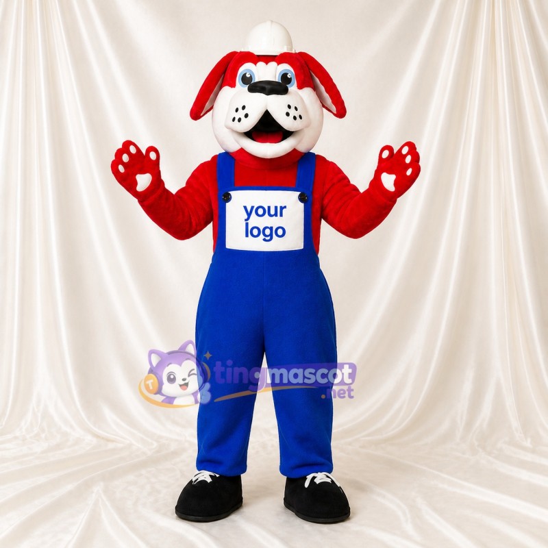 Red Dog Mascot Costume Full Body for Adults School Events