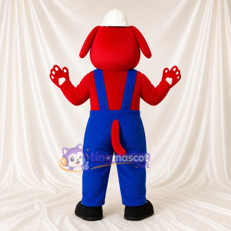 Red Dog Mascot Costume Full Body for Adults School Events