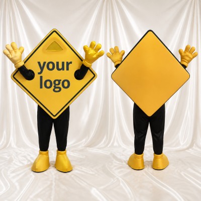 Road Sign Mascot Costume Full Body for Adults Events