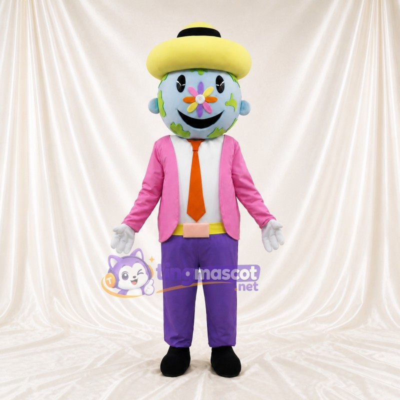 Earth Clown Mascot Costume Full Body for Adults School Events