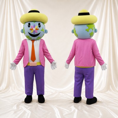 Earth Clown Mascot Costume Full Body for Adults School Events