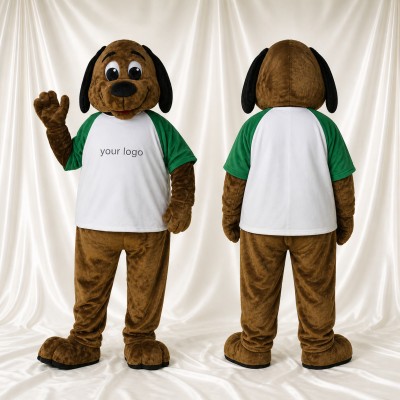 Long Ear Dog Mascot Costume Full Body for Adults School Events