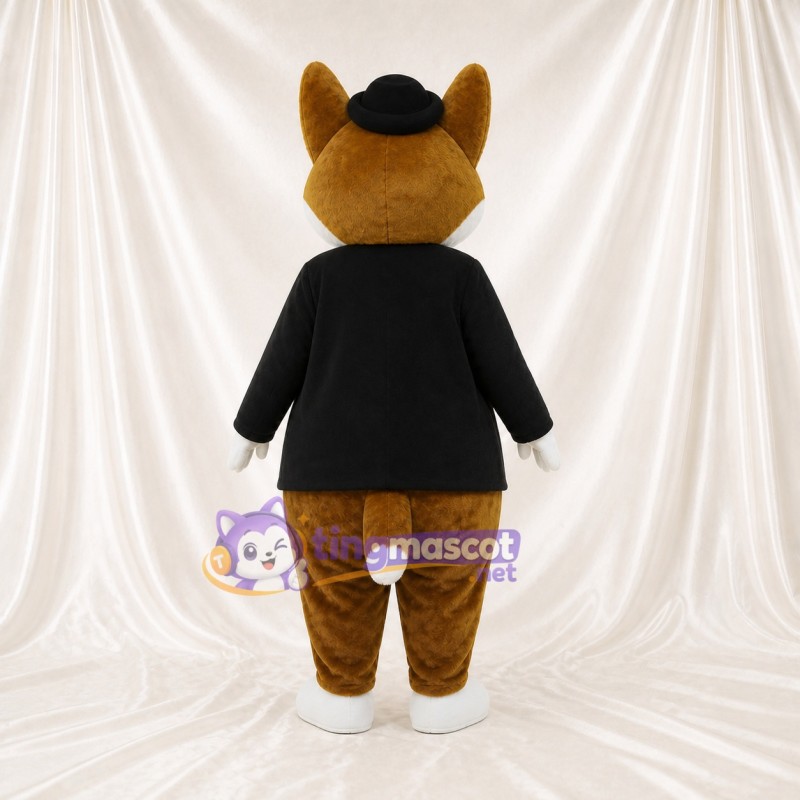 Brown Fox Mascot Costume Full Body for Adults School Events