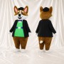 Brown Fox Mascot Costume Full Body for Adults School Events