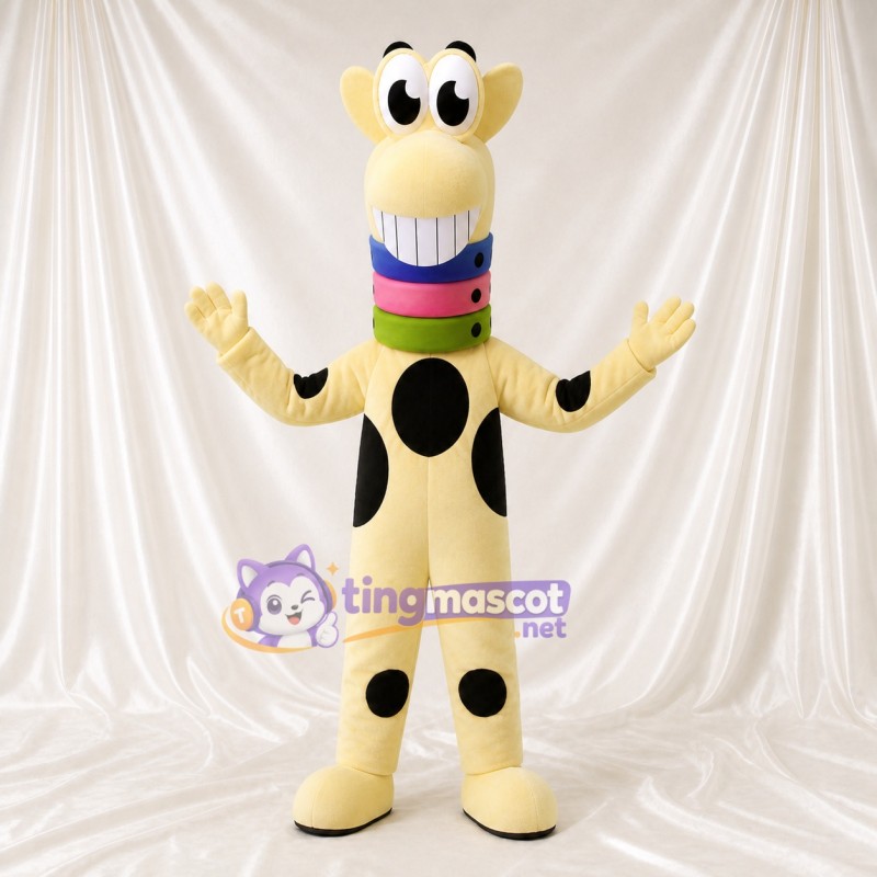 Cream Giraffe Mascot Costume Full Body for Adults Zoos