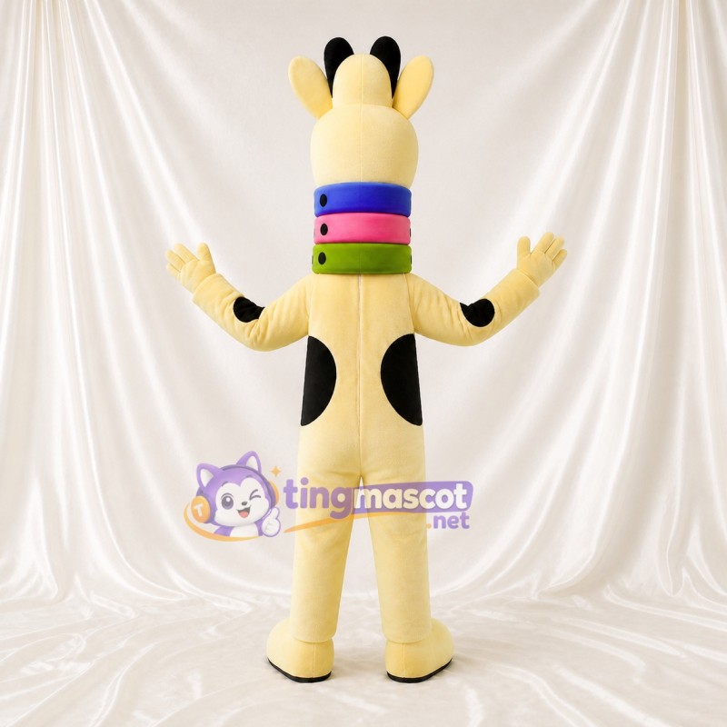 Cream Giraffe Mascot Costume Full Body for Adults Zoos