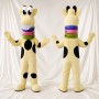 Cream Giraffe Mascot Costume Full Body for Adults Zoos