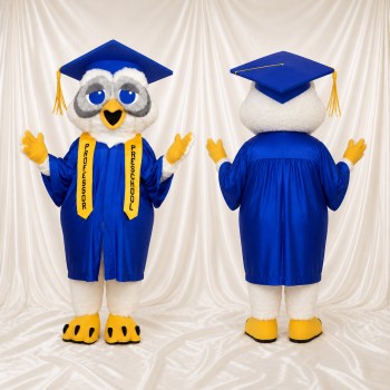 Graduate Owl Mascot Costume Full Body for Adults School Events
