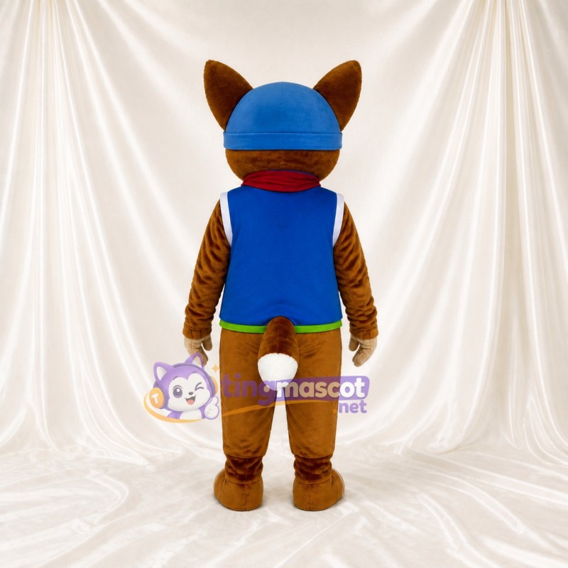 Sporty Baseball Fox Mascot Costume Full Body for Adults Sports Events