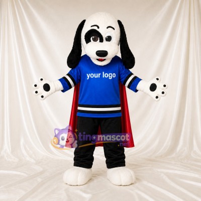 Superhero Dog Mascot Costume Full Body for Adults Sports Events