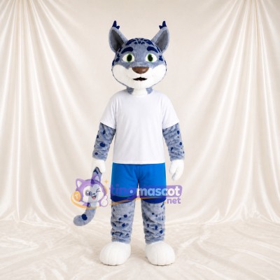 Snow Leopard Mascot Costume Full Body for Adults Sports Events