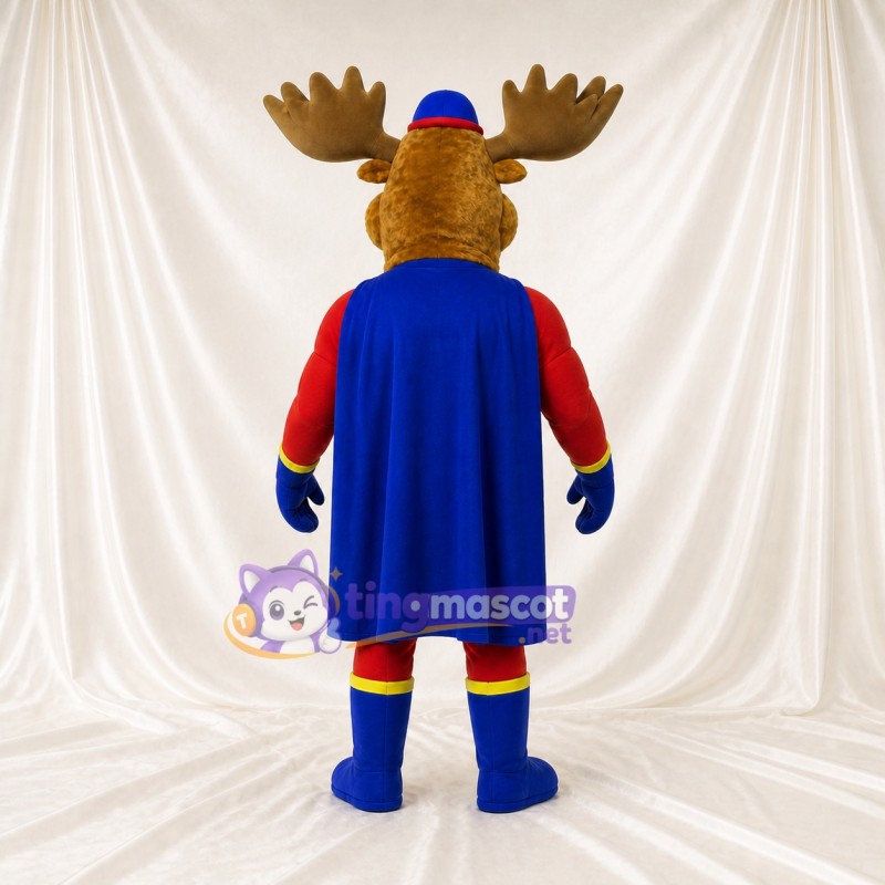 Superhero Moose Mascot Costume Full Body for Adults Sports Events
