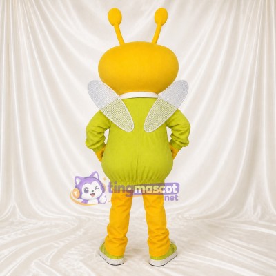 Antennae Wings Bee Mascot Costume Full Body for Adults School Events