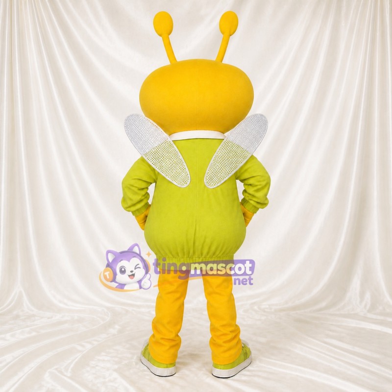 Antennae Wings Bee Mascot Costume Full Body for Adults School Events