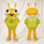 Antennae Wings Bee Mascot Costume Full Body for Adults School Events